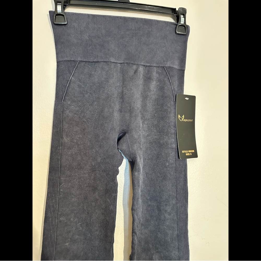 Angel Cult Blue GreyTank Top & Flared Pants Workout Set Y2K S NWT 90s 2000s - Picture 4 of 5